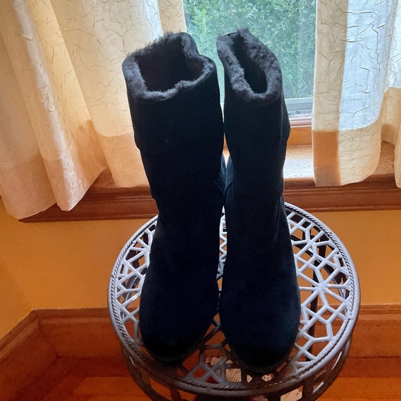 CALVIN KLEIN Suede Wedge Boots - Picture 1 of 6